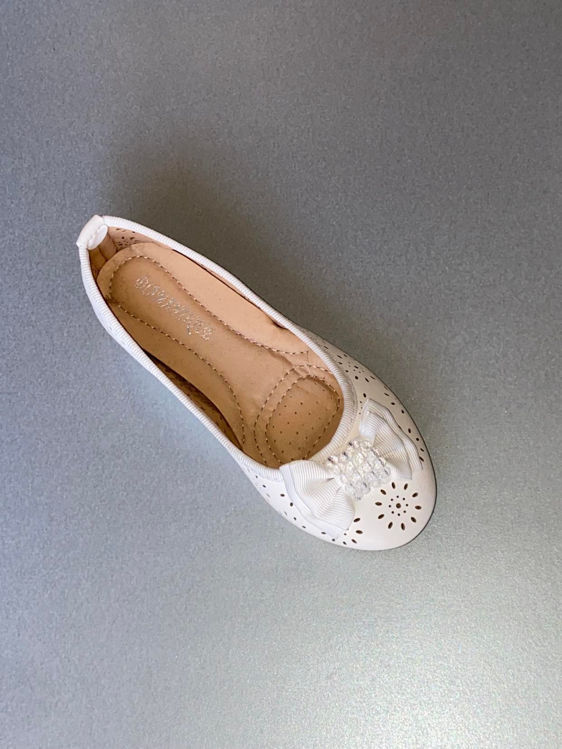 Picture of 77-2 GIRLS SMART BALLERINA WHITE - IDEAL FOR HOLY COMMUNION